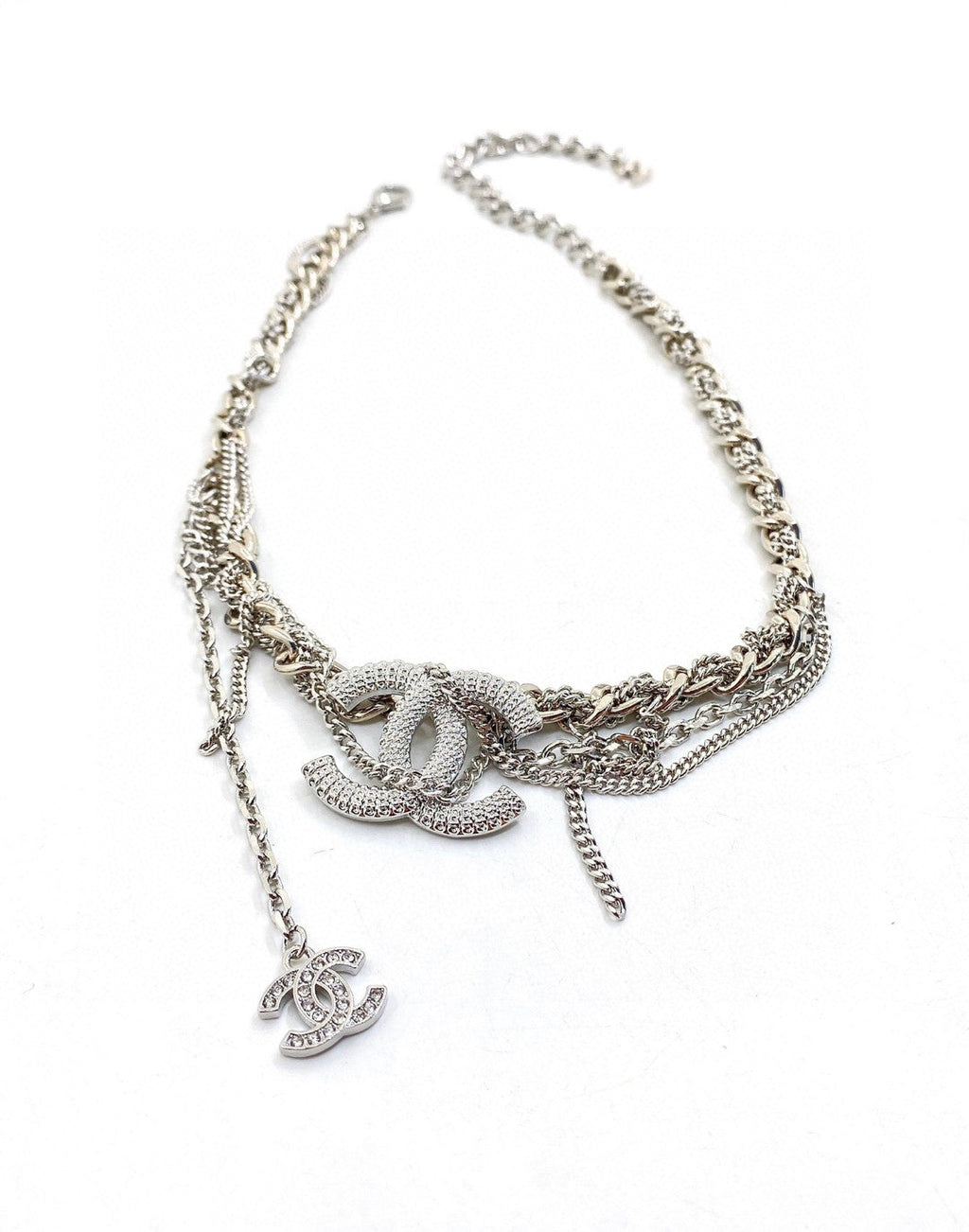 18K Chanel Chain Diamond Necklace