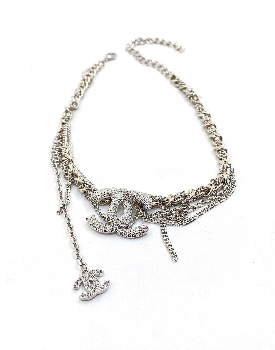 18K Chanel Chain Diamond Necklace