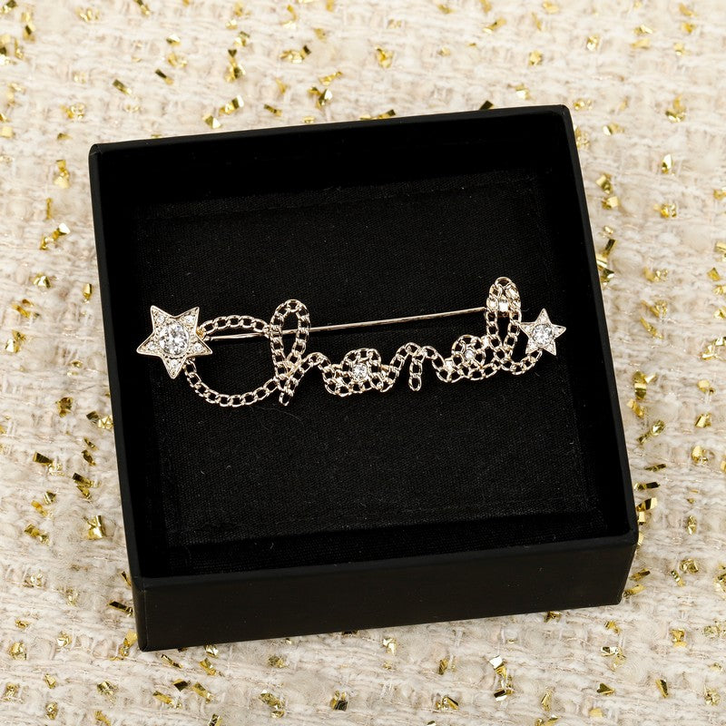 18K Chanel Leather Gold Brooch