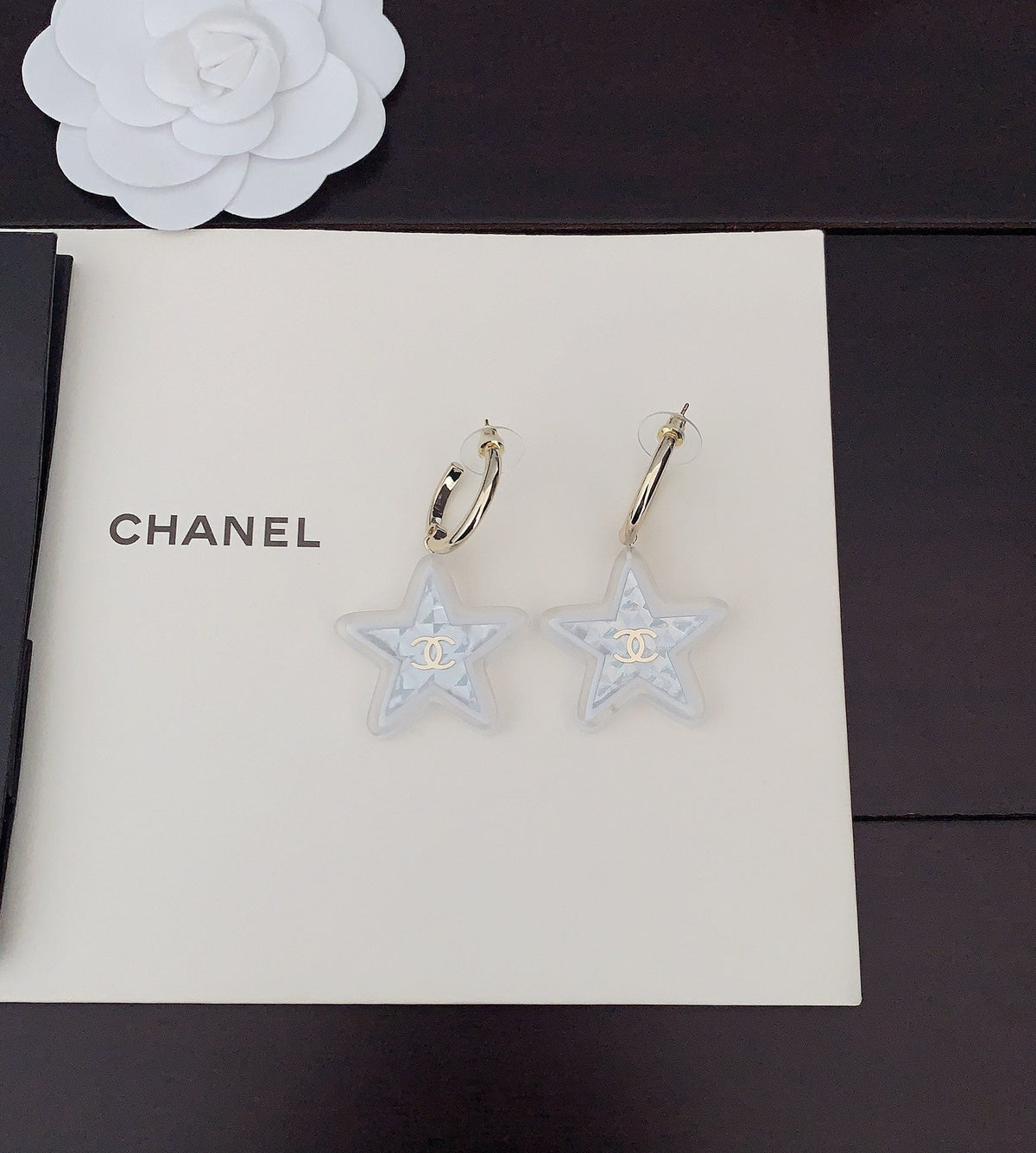 18K Chanel Star Earrings
