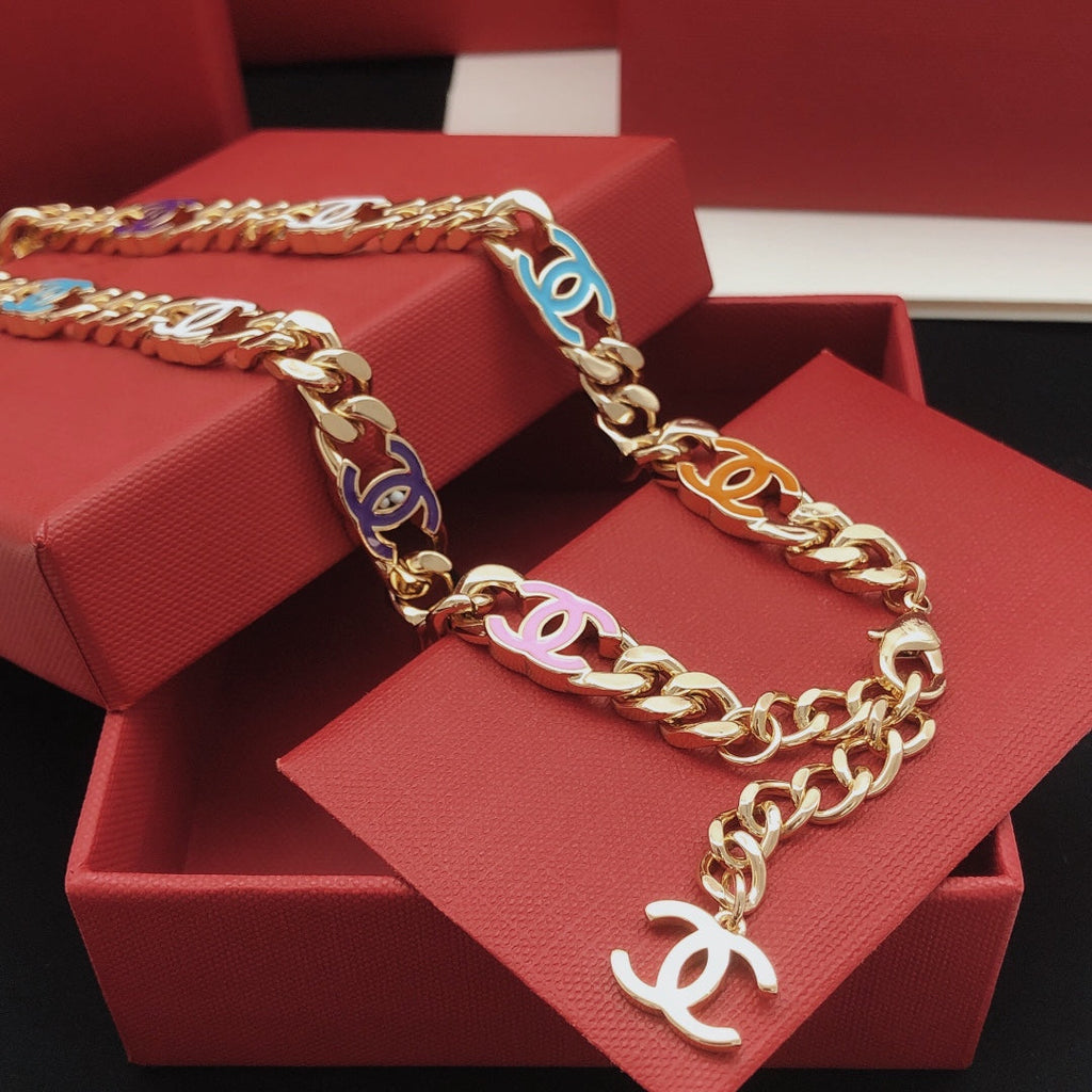 18K Chanel Color Chain Necklace