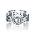 18K Chaine d'Ancre Enchainee Diamond Hermès Ring