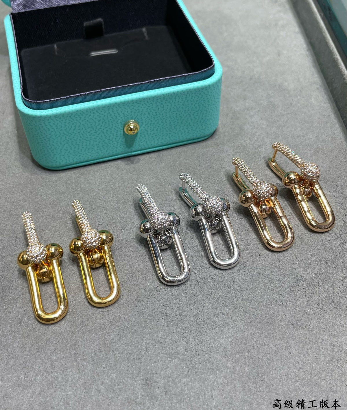 18K Tiffany & Co. HardWear Large Link Diamonds Earrings