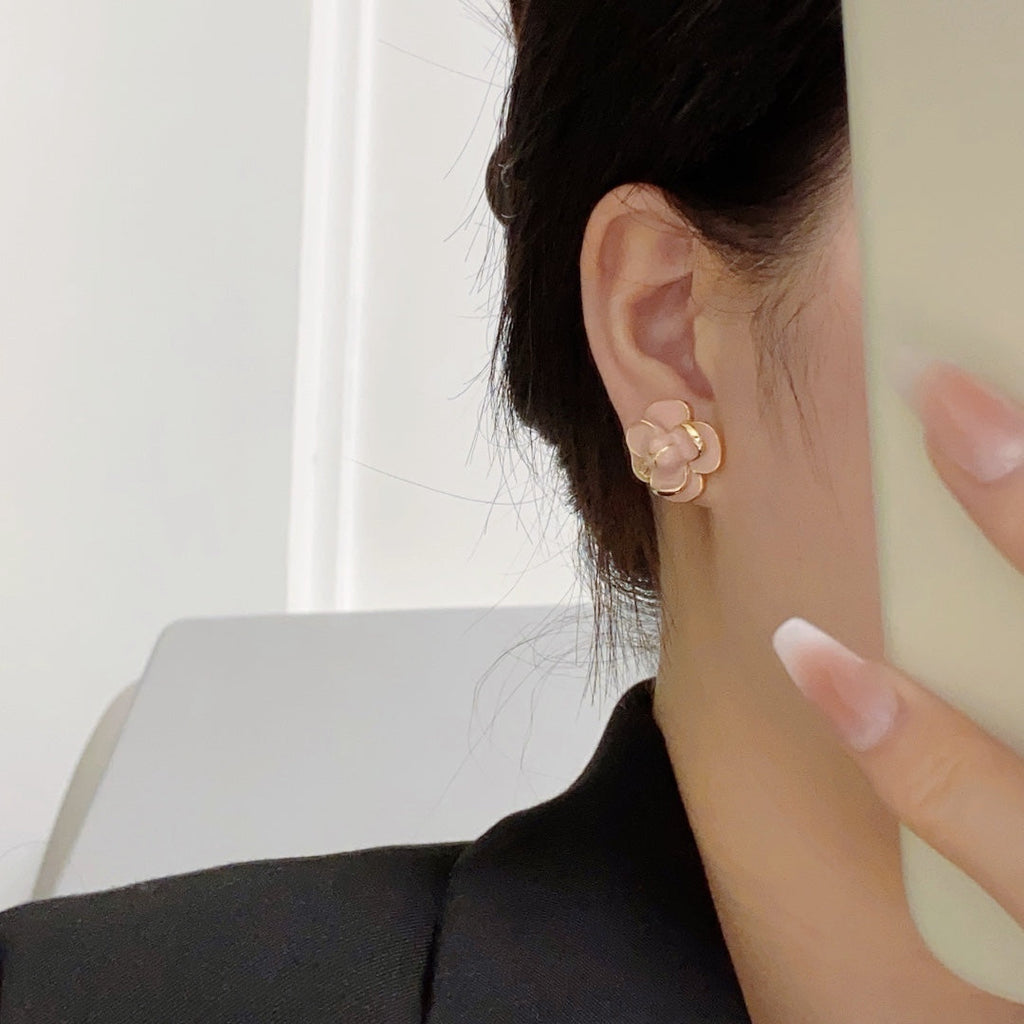 18K Chanel Camellia Earrings