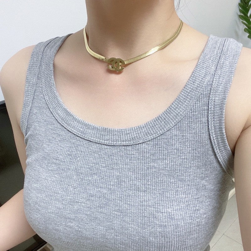 18K Chanel Gold Choker Necklace