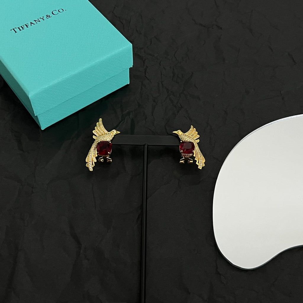 18K Tiffany & Co. Bird Diamonds Earrings