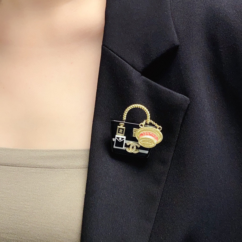 18K Chanel Bag Brooch