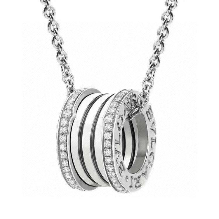 18K BVLGARI B.ZERO1 Pave Diamonds Necklace