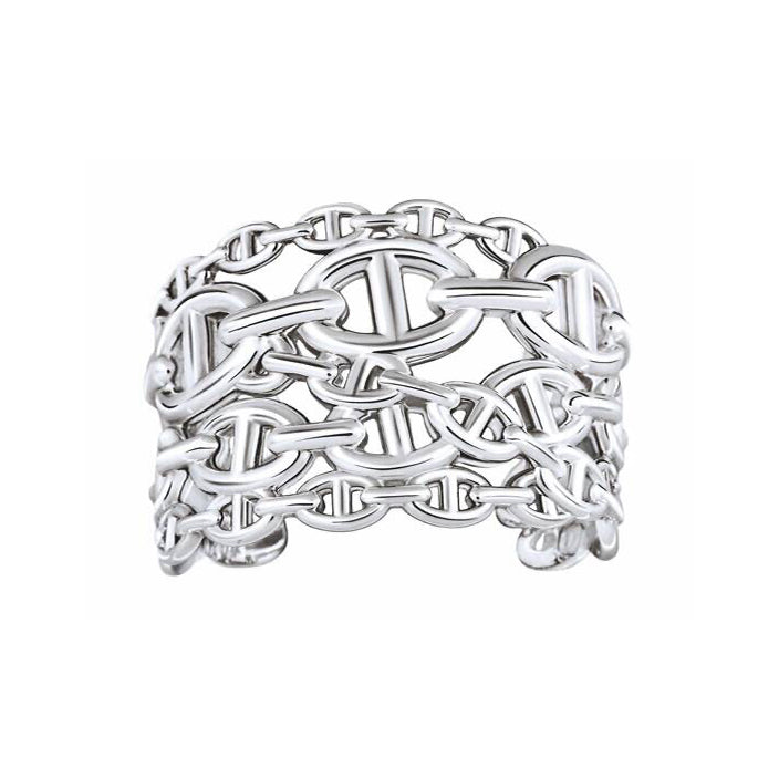 18K Chaine D'Ancre Wide Cutwork Hermès Bracelet