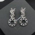 18K Saint Laurent YSL Diamonds Earrings