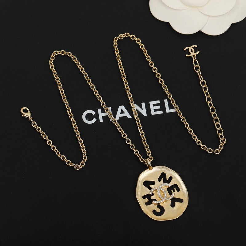 18K Chanel Script Necklace