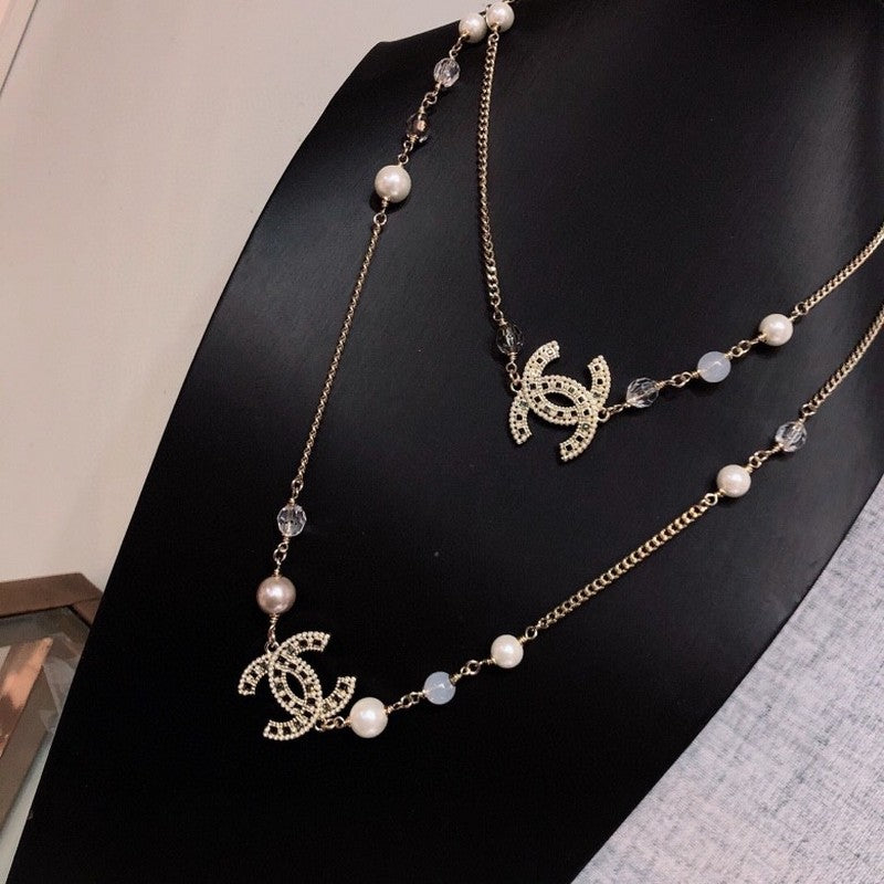 18K Chanel Long Pearl Necklace