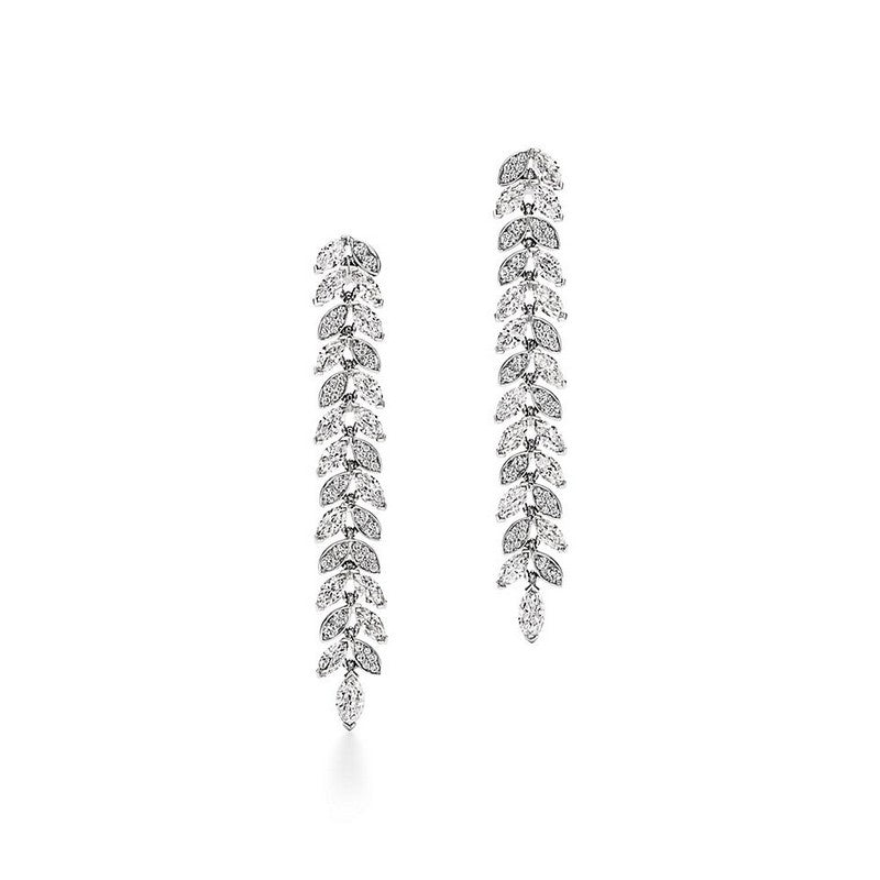 18K Tiffany & Co. Victoria Diamond Vine Drop Earrings