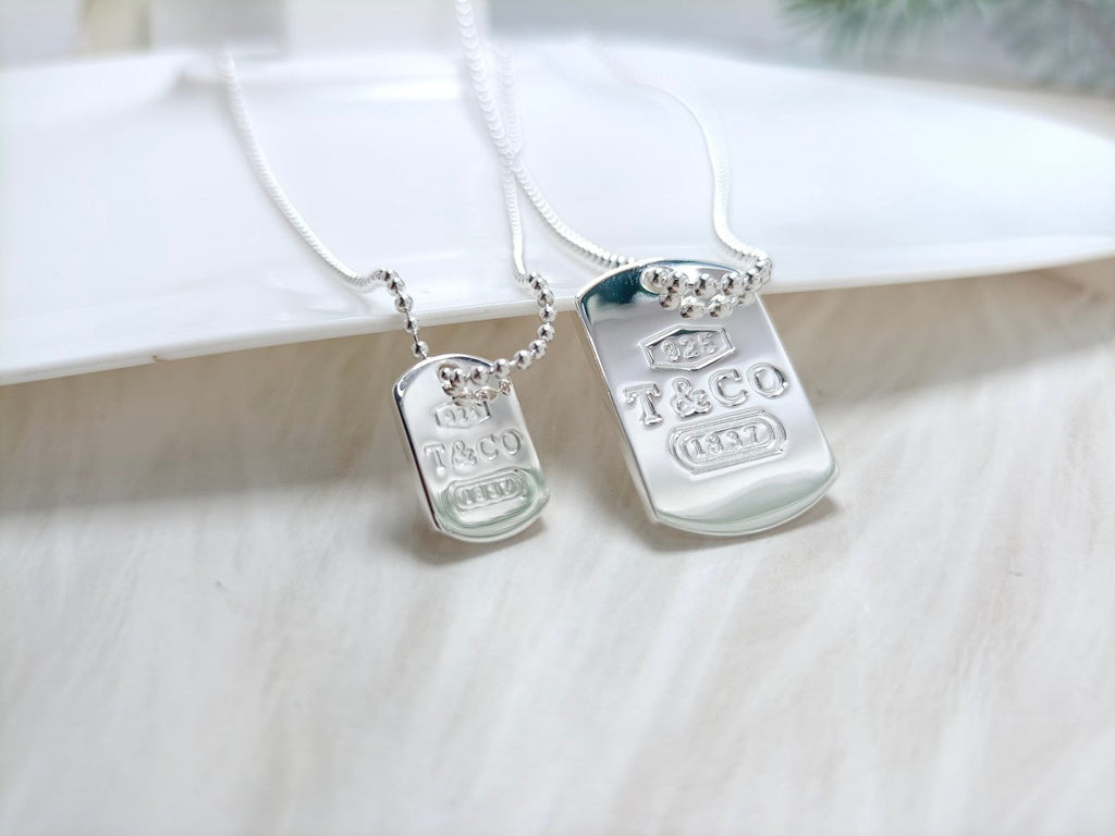 18K Tiffany & Co. 1837 Tag Pendant Necklace