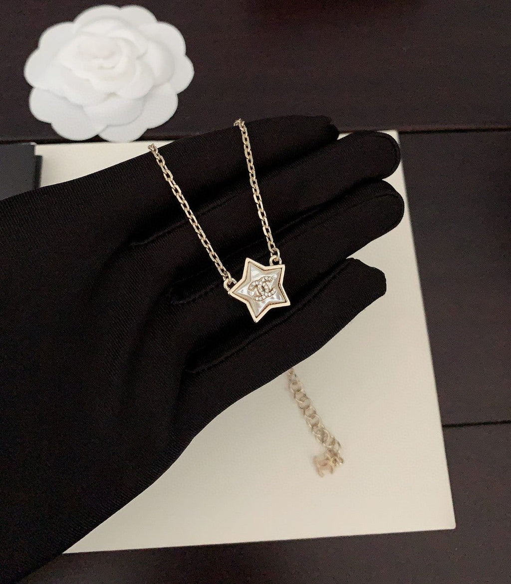 18K Chanel Star Pearl Necklace