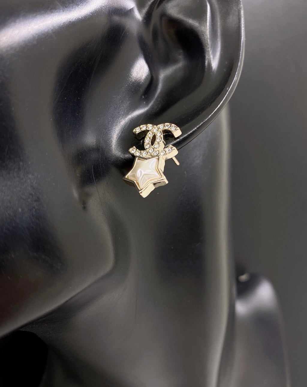 18K Chanel Star Crystals Earrings