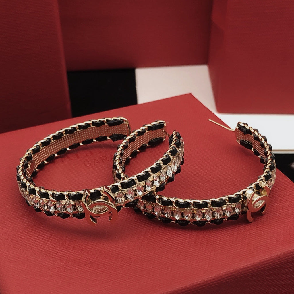 18K Chanel Strass Earrings