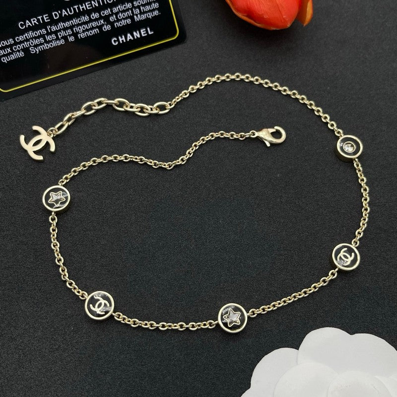 18K Chanel Star Gold Necklace