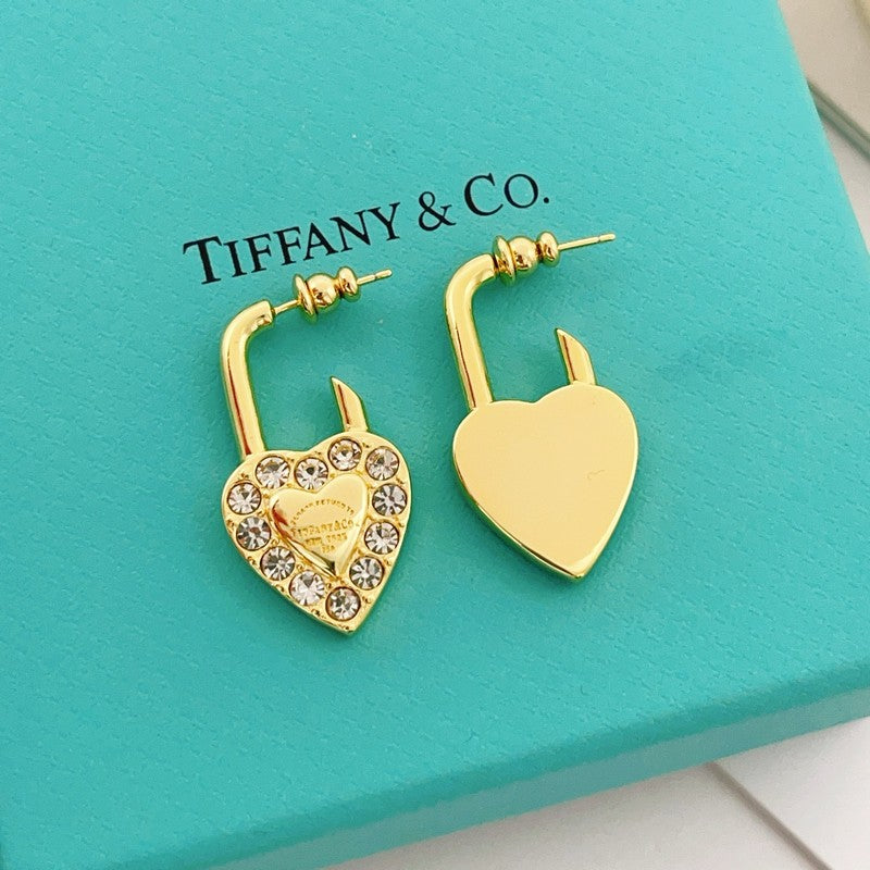 18K Tiffany & Co. Diamond Heart Earrings