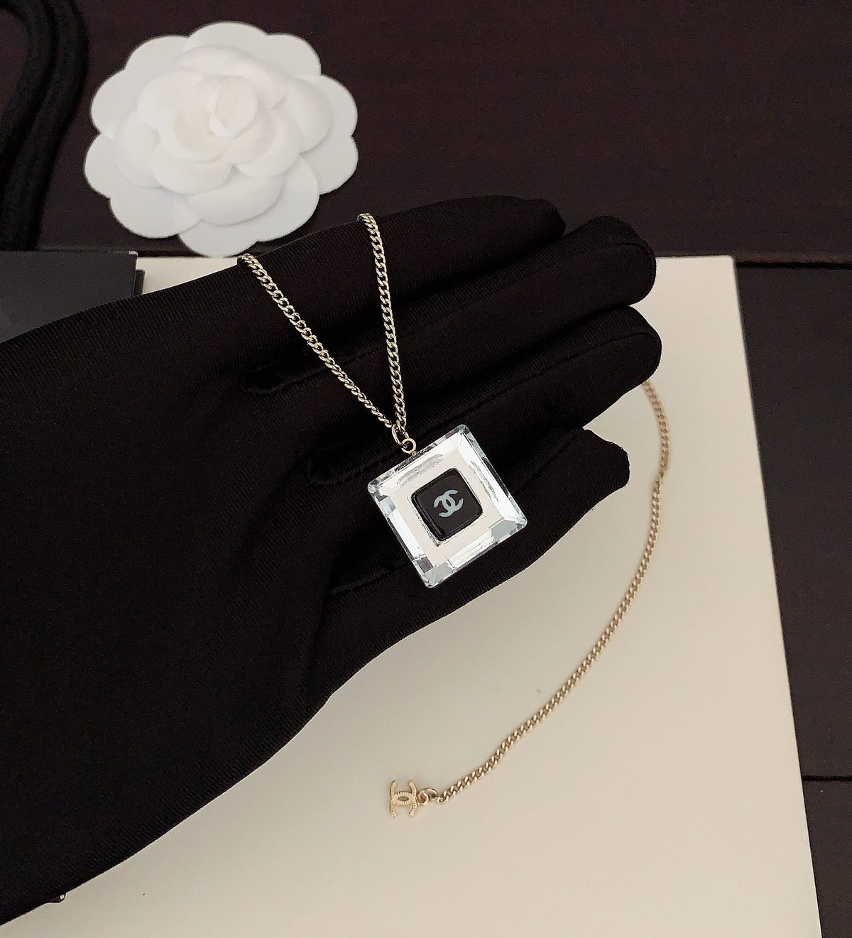 18K Chanel Crystals Necklace