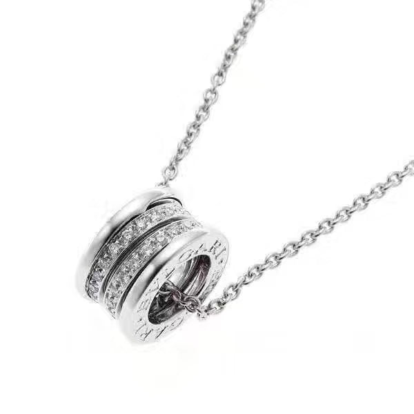 18K BVLGARI B.ZERO1 Demi-Pave Diamonds Necklace