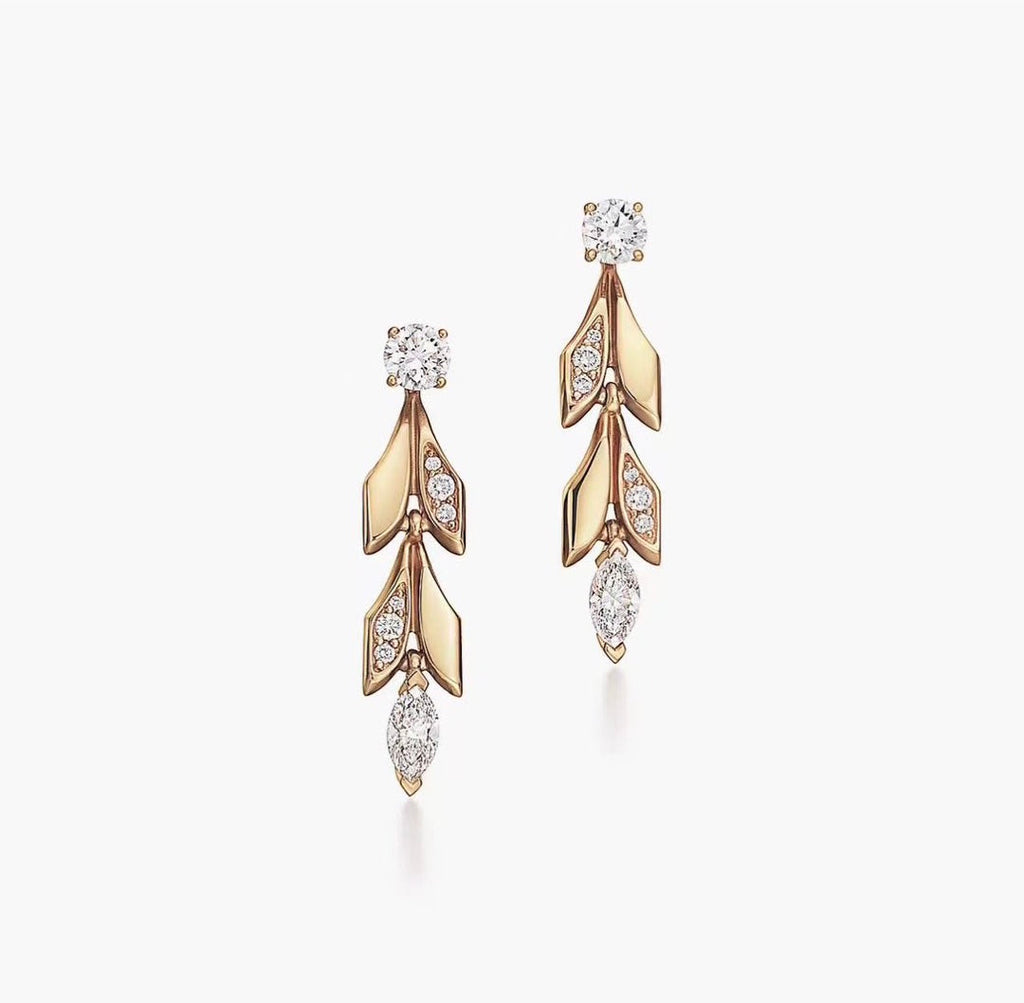 18K Tiffany & Co. Victoria Vine Convertible Drop Earrings
