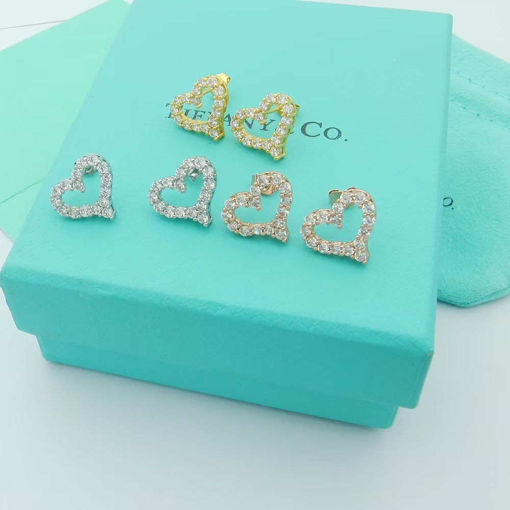18K Tiffany & Co. Heart Diamonds Earrings