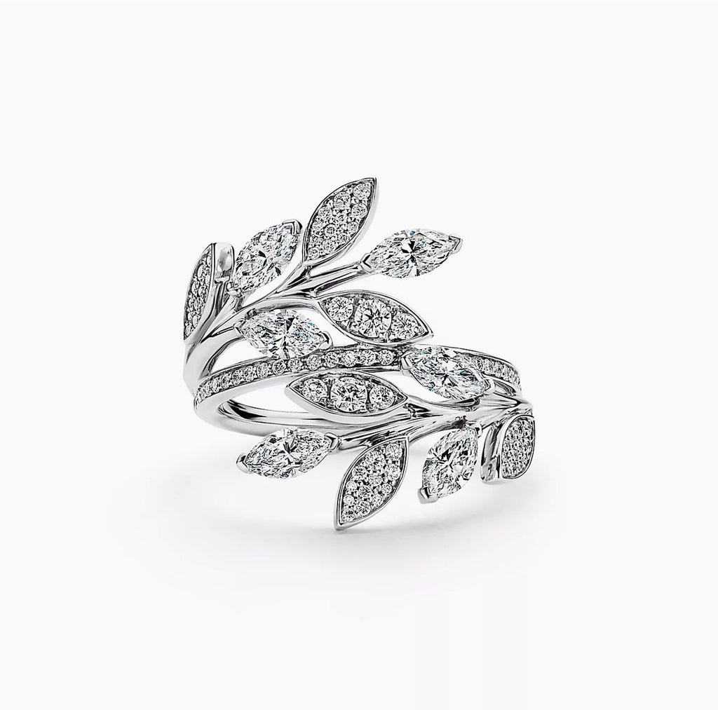 18K Tiffany & Co. Victoria Diamond Vine Bypass Ring