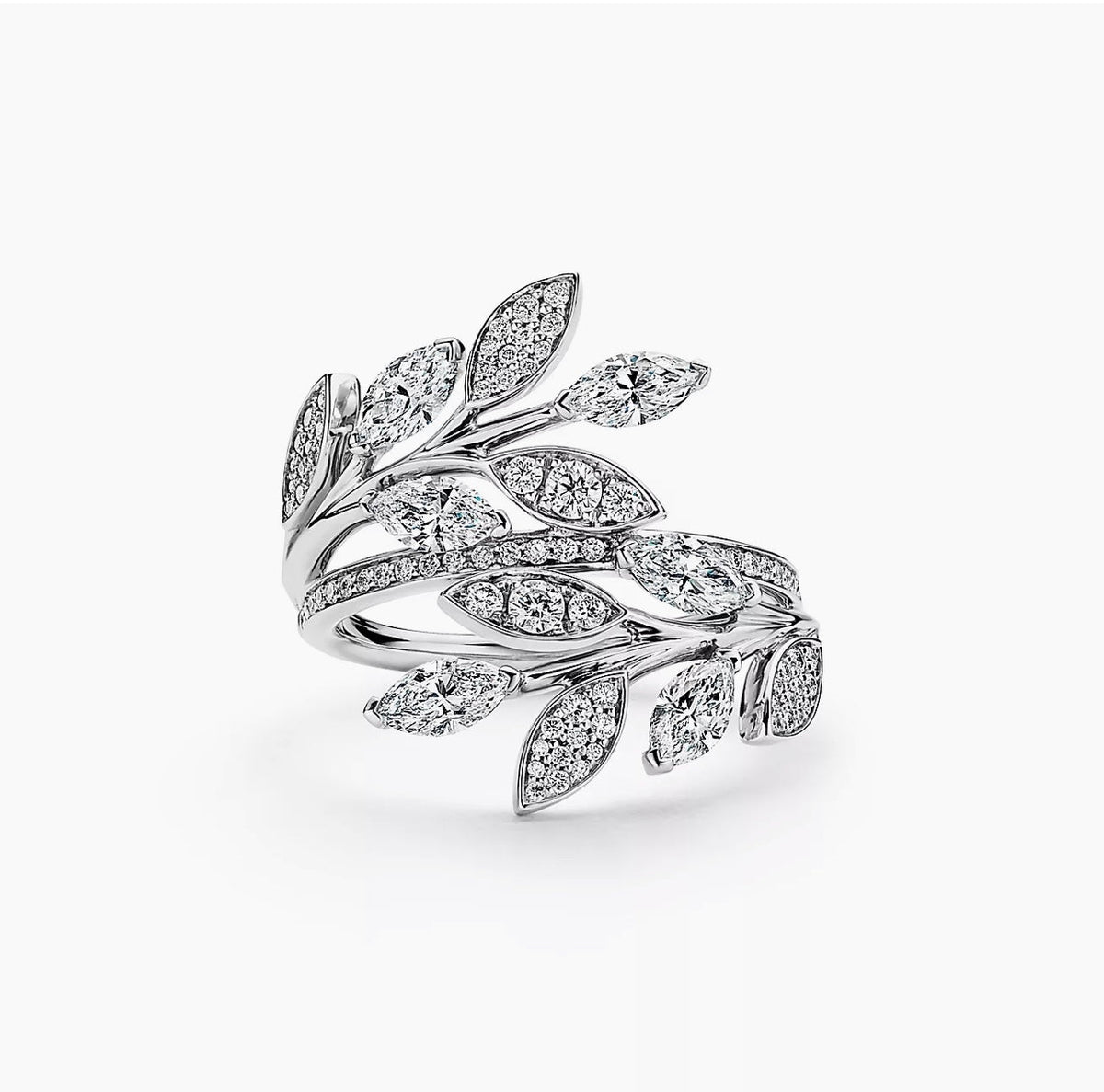 18K Tiffany & Co. Victoria Diamond Vine Bypass Ring