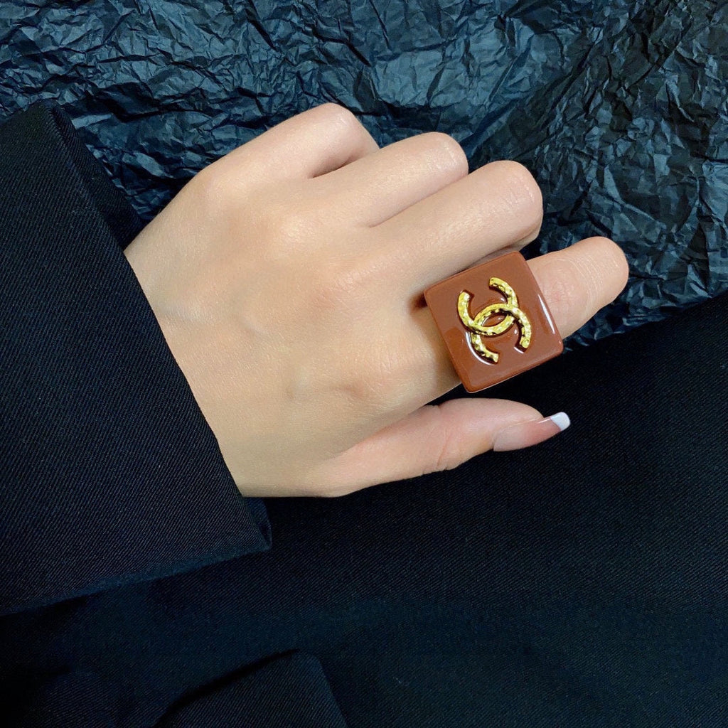 18K Chanel Vintage Red Ring