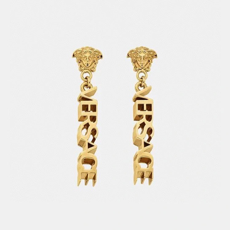 18K Versace Medusa Earrings