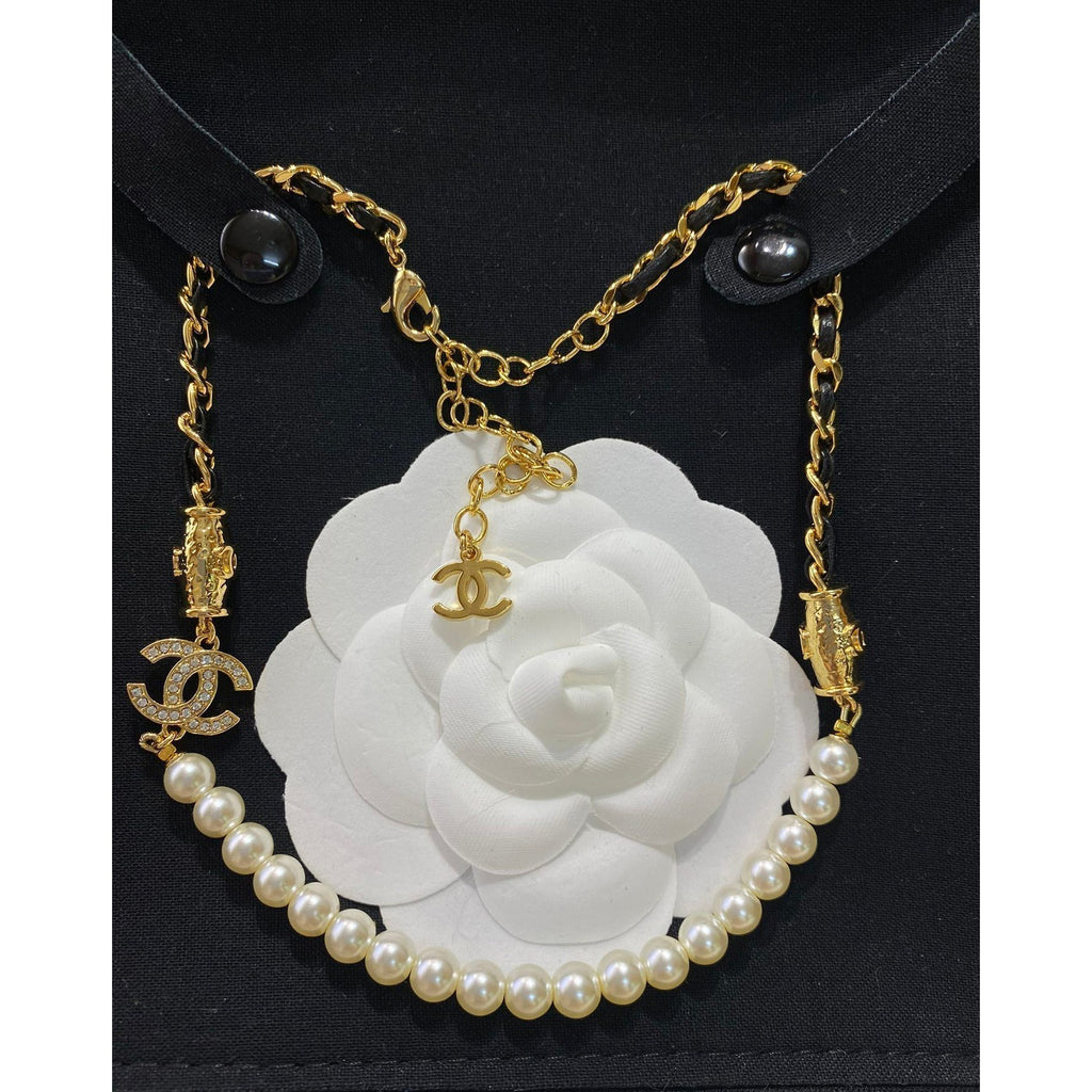 18K Chanel Pearl Chain Necklace