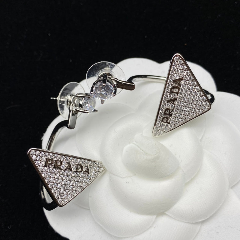 18K Prada Diamond Earrings