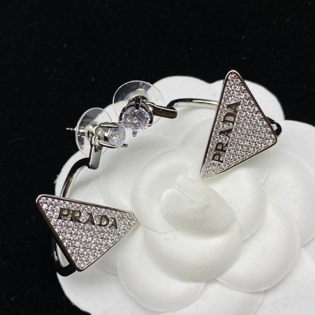 18K Prada Diamond Earrings
