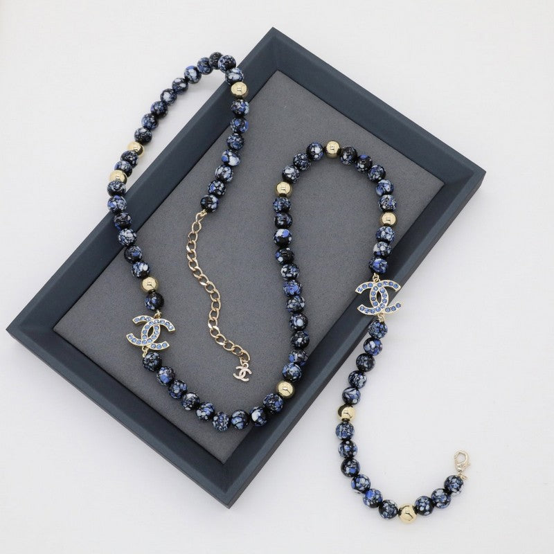 18K Chanel Black Pearl Long Necklace