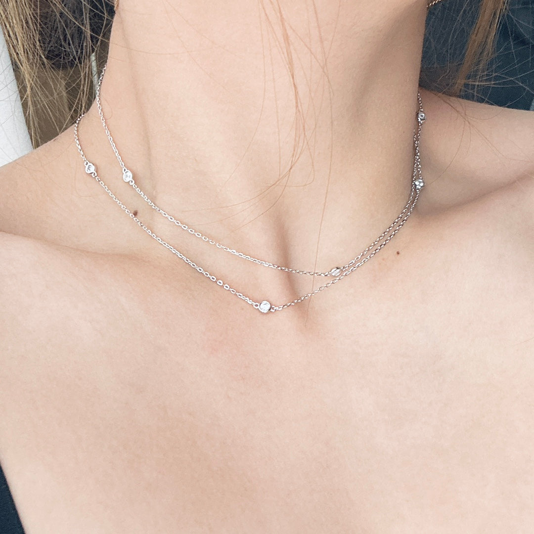 18K Tiffany & Co. Elsa Peretti Diamonds By The Yard Necklace