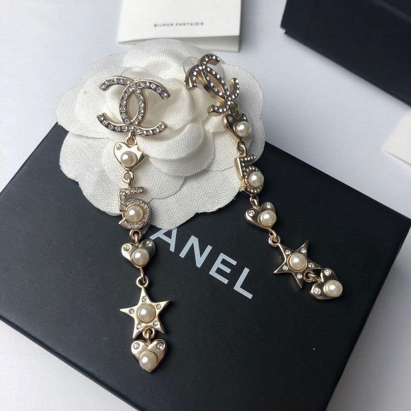 18K Chanel No.5 Long Earrings
