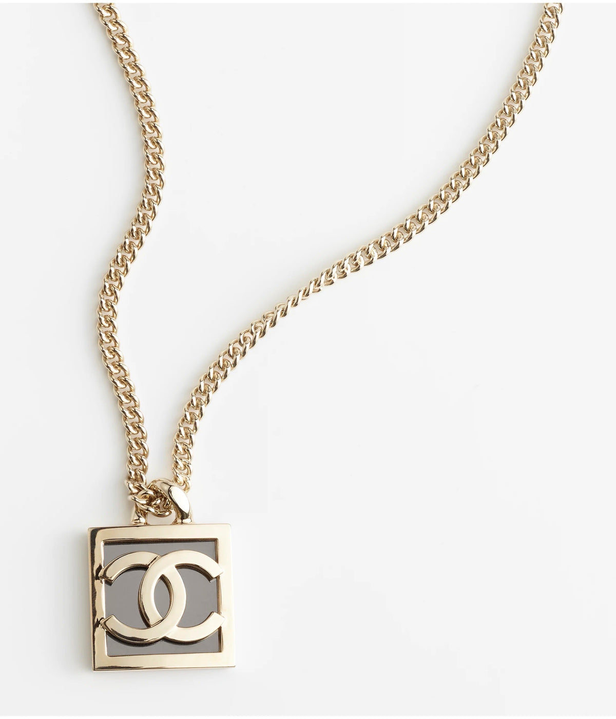 18K Chanel Square Logo Necklace