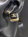 18K Square Chanel Earrings