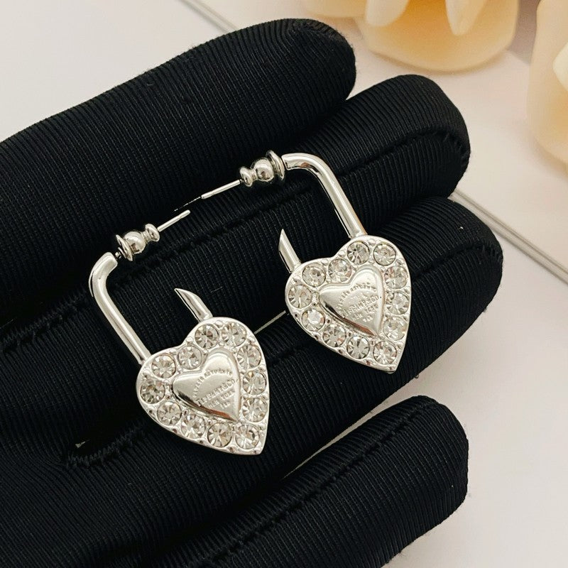 18K Tiffany & Co. Diamond Heart Earrings