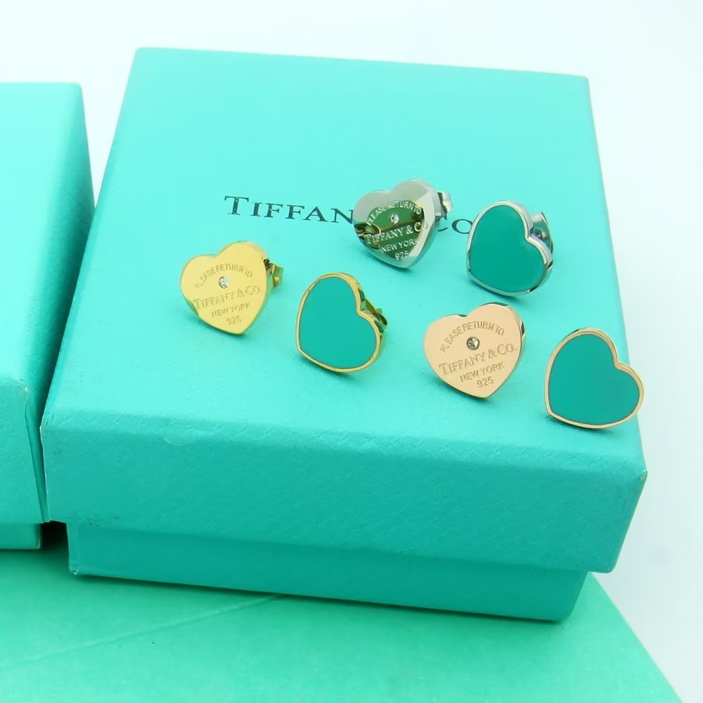 18K Return to Tiffany & Co. Blue Heart Earrings