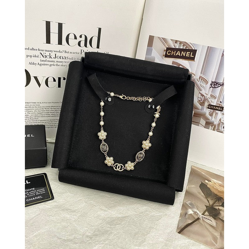 18K Chanel Black & Orange Crystal Choker Necklace