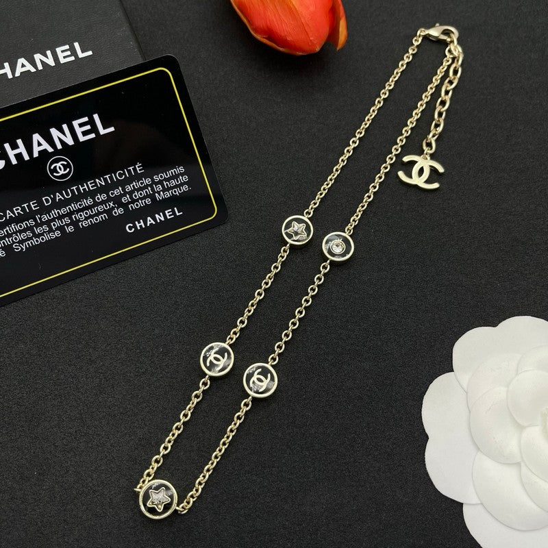 18K Chanel Star Gold Necklace