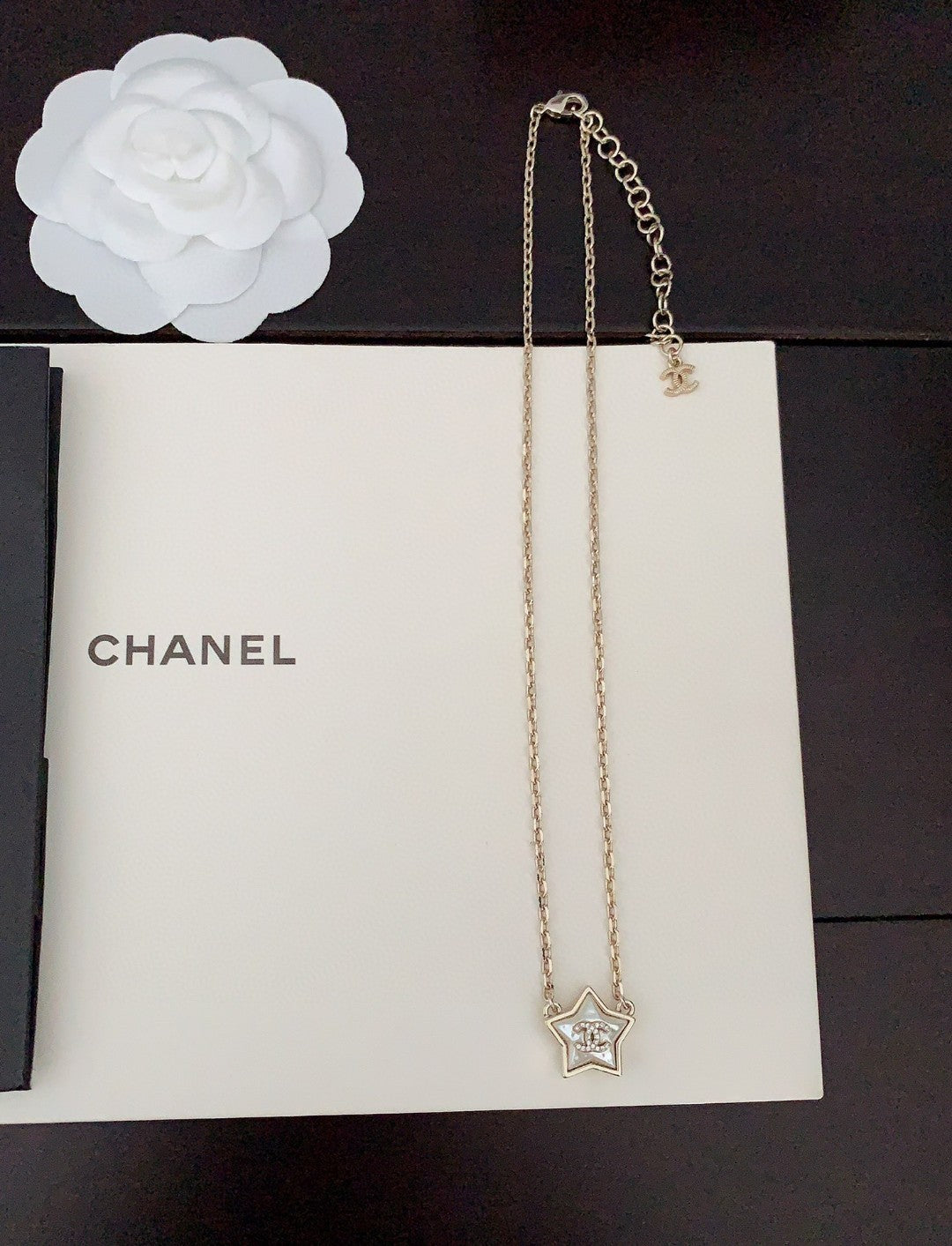 18K Chanel Star Pearl Necklace