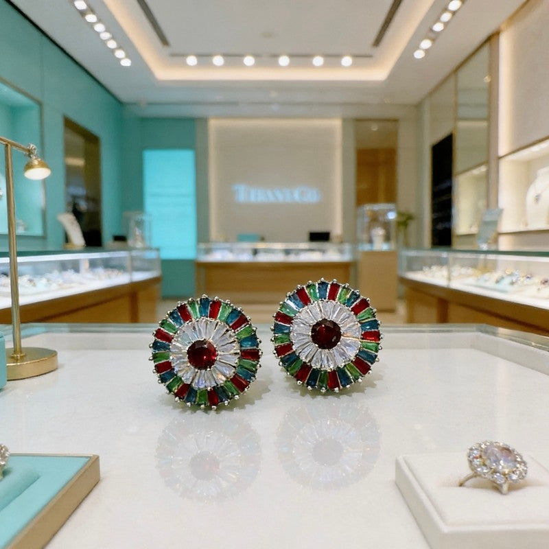 18K Tiffany & Co. Color Crystal Earrings