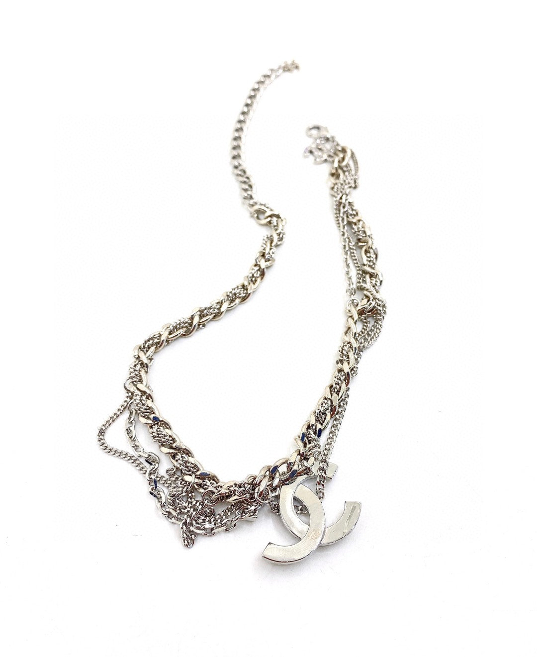 18K Chanel Chain Diamond Necklace