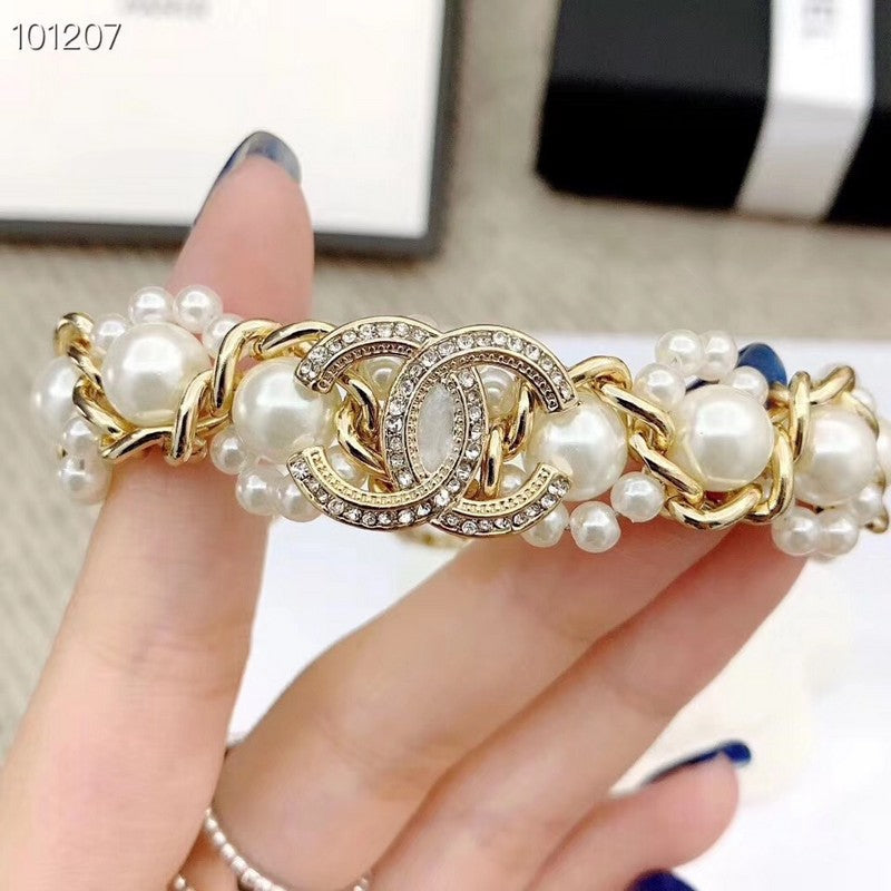 18K Chanel Pearl Braided Necklace