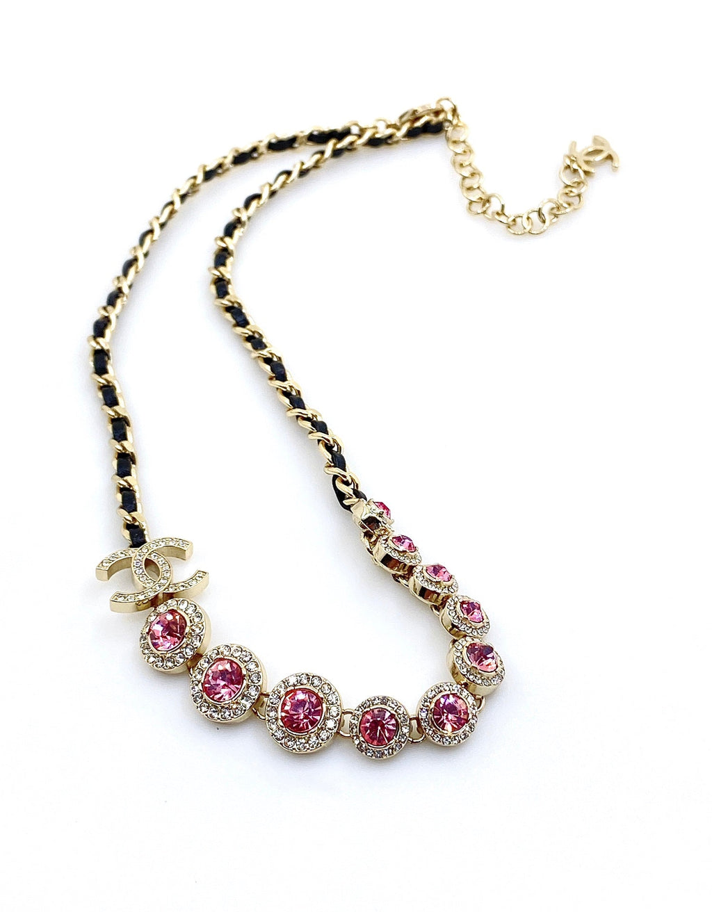 18K Chanel Leather Choker Necklace