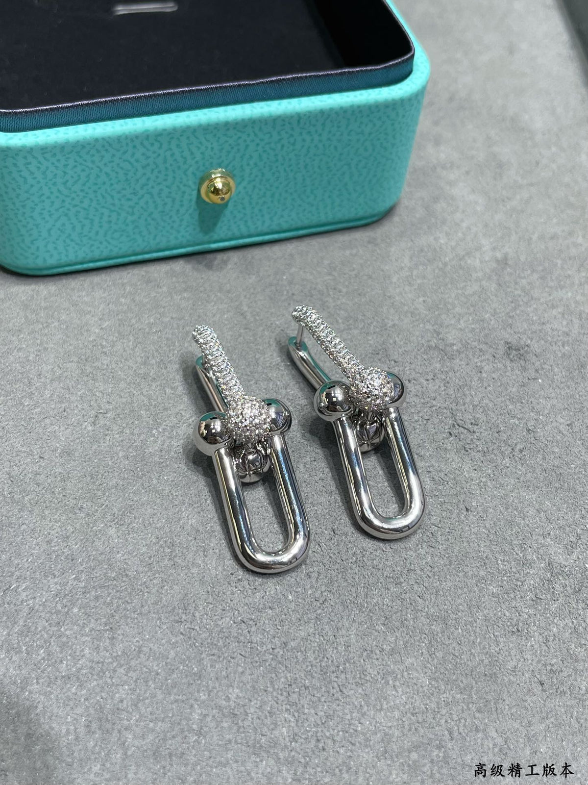 18K Tiffany & Co. HardWear Large Link Diamonds Earrings
