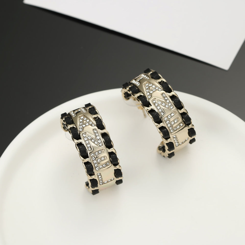 18K Chanel Strass Earrings